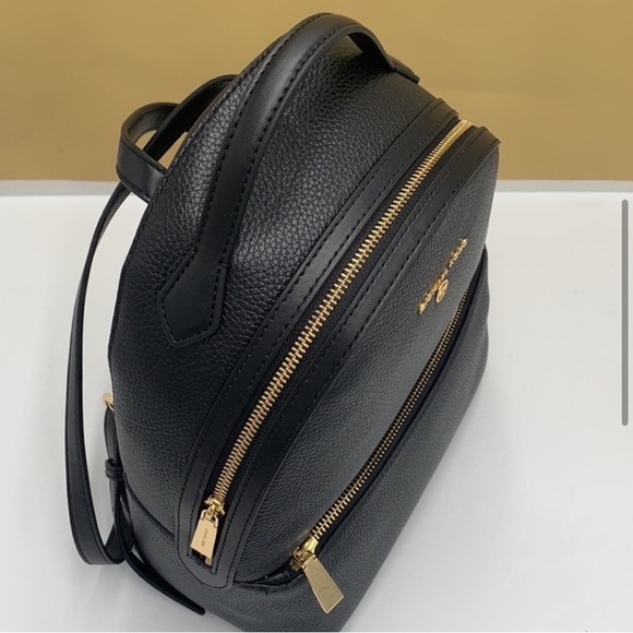 Michael Kors NWOT black leather backpack - Picture 2 of 5